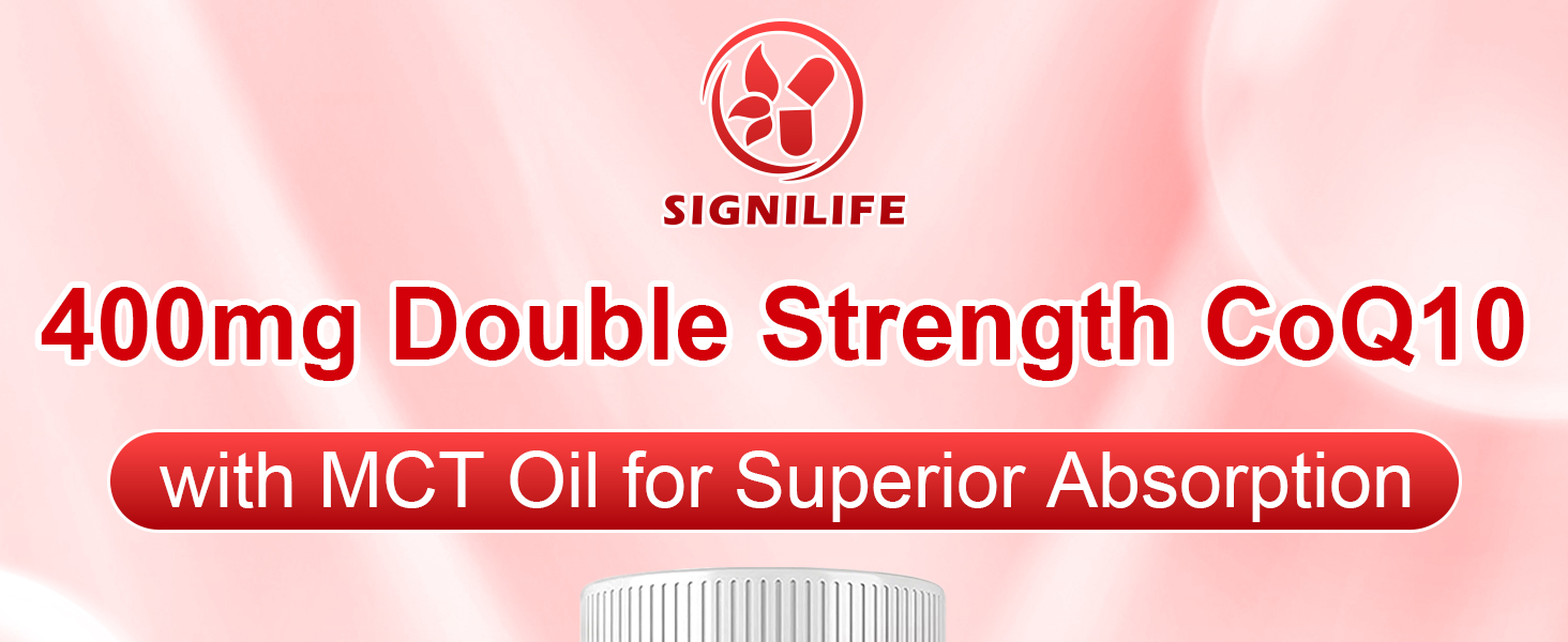 CoQ10 400mg Per Serving, 300 Softgels Extra Strength with MCT Oil
