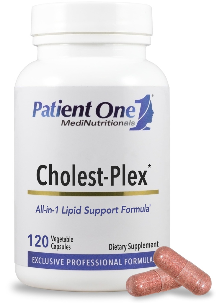 Patient One Cholest-Plex | Supplement to Support Heart and Vascular Health and Healthy Lipid Metabolism* | with RYR, CoQ10 and More | 120 Capsules