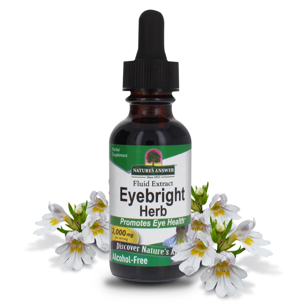 Nature's Answer Eyebright Herb | Supports Healthy Eyes & Vision | Non-GMO | Alcohol-Free, Gluten-Free, Kosher Certified, Vegan & No Preservatives 1oz