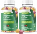 VITEEY Magnesium Gummies for Adults - 170mg of Magnesium Citrate Gummy for Calm, Sleep, Nerve & Muscle Function Support - Vegan, Gluten Free - 120 Count