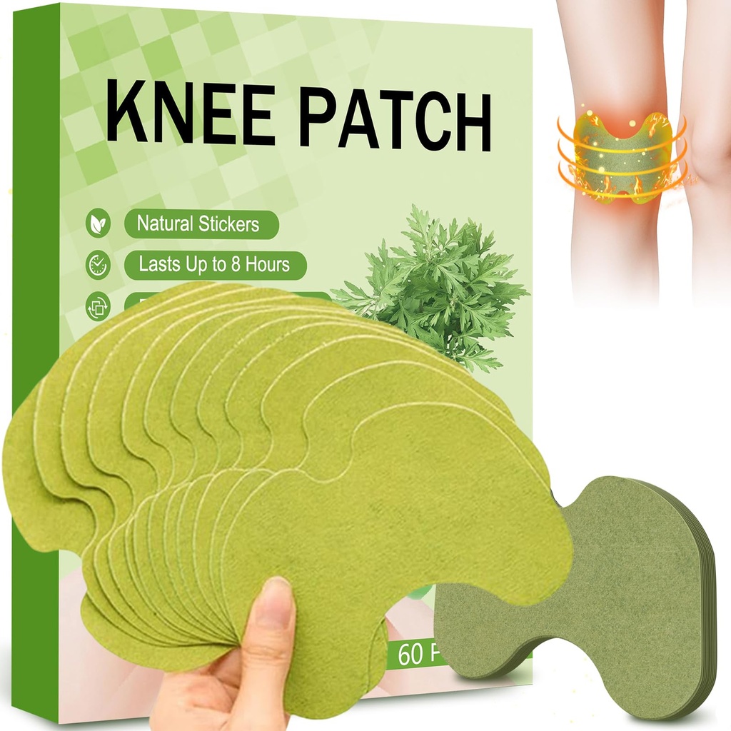 60PCS Patches - Warming Herbal Patches for Knee Patch, Wormwood Extract Sticker for Knee,Shoulder,Neck,Back
