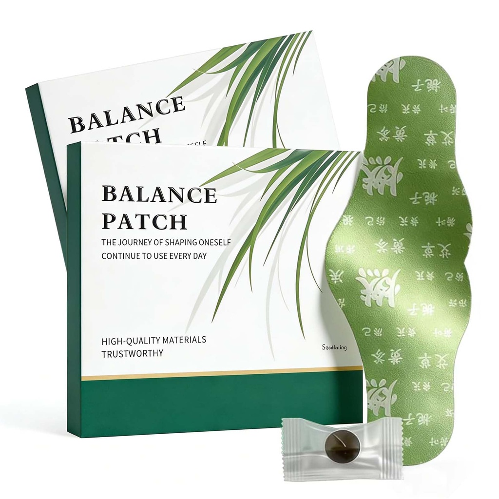 2 Boxes Balance Patch, Japanese Herbal Patch Stomach, Plant-Based Ingredients, Comfort Non Irritating Design Adhesive P-atch, Easy Topical Use(10 Patches)