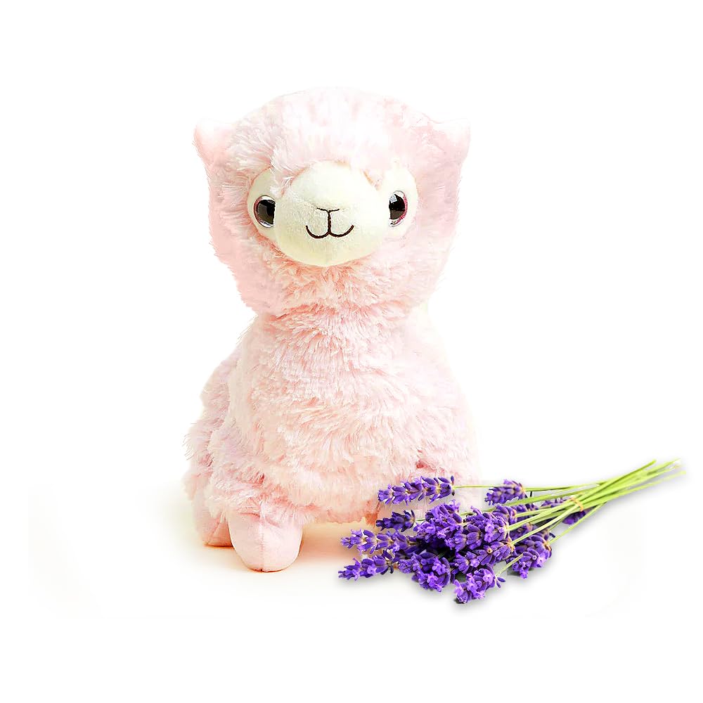 warmies Microwavable French Lavender Scented Stuffed Animals, Llama - Cooling Relief, Soothing Warmth Comfort Plush Toy - Travel Companion Plushie for Adults & Children (Boys, Girls, Babies, Toddlers)