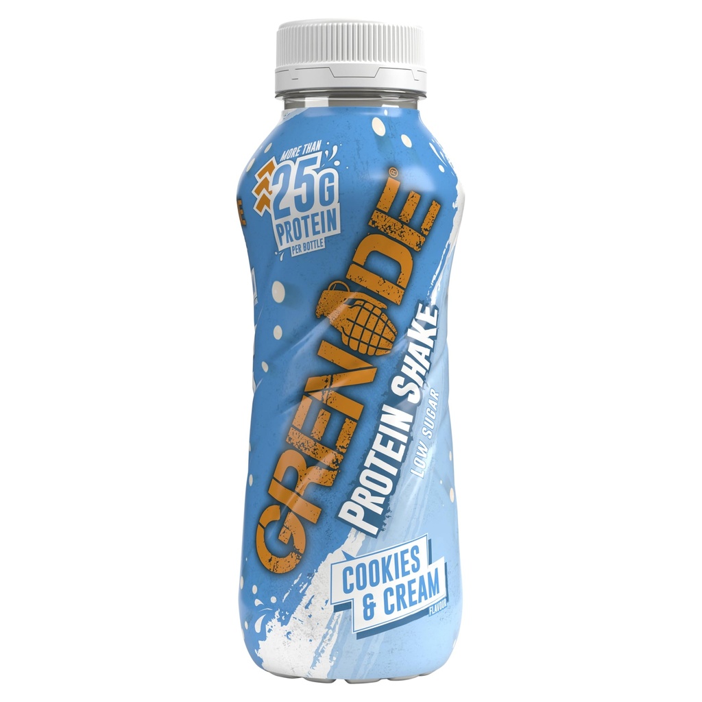 Grenade Carb Killa 330 ml Cookies & Cream High Protein Shake Bottles - Pack of 8