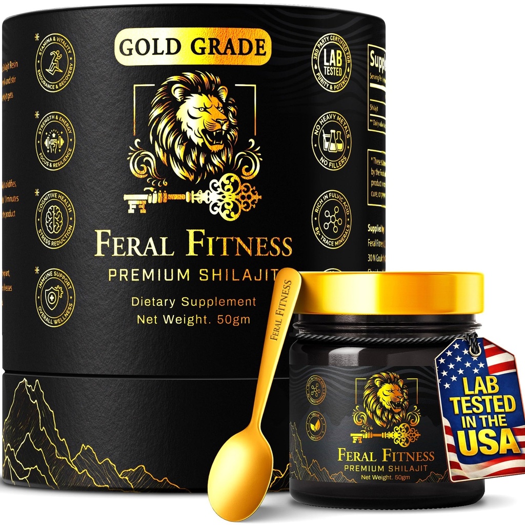 50g | Lab Tested in the USA | 100% Pure Himalayan Shilajit Resin - Gold Grade | 85+ Trace Minerals & Fulvic Acid | Supports Energy, Stamina, Focus & Vitality for Men & Women | Glass Jar (125 Servings)