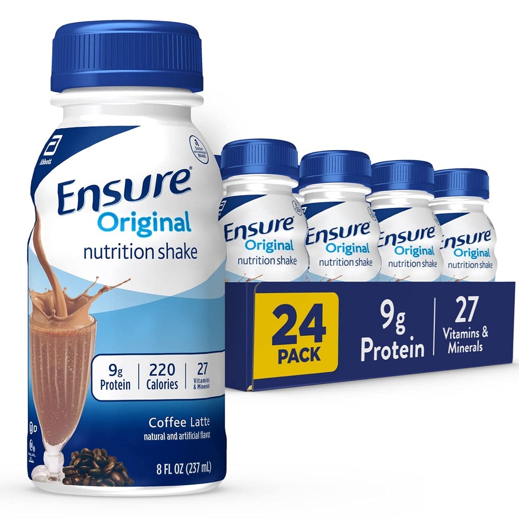 Ensure Original Butter Pecan & Coffee Latte Nutrition Shakes | Meal Replacement | 24 Pack Bundle