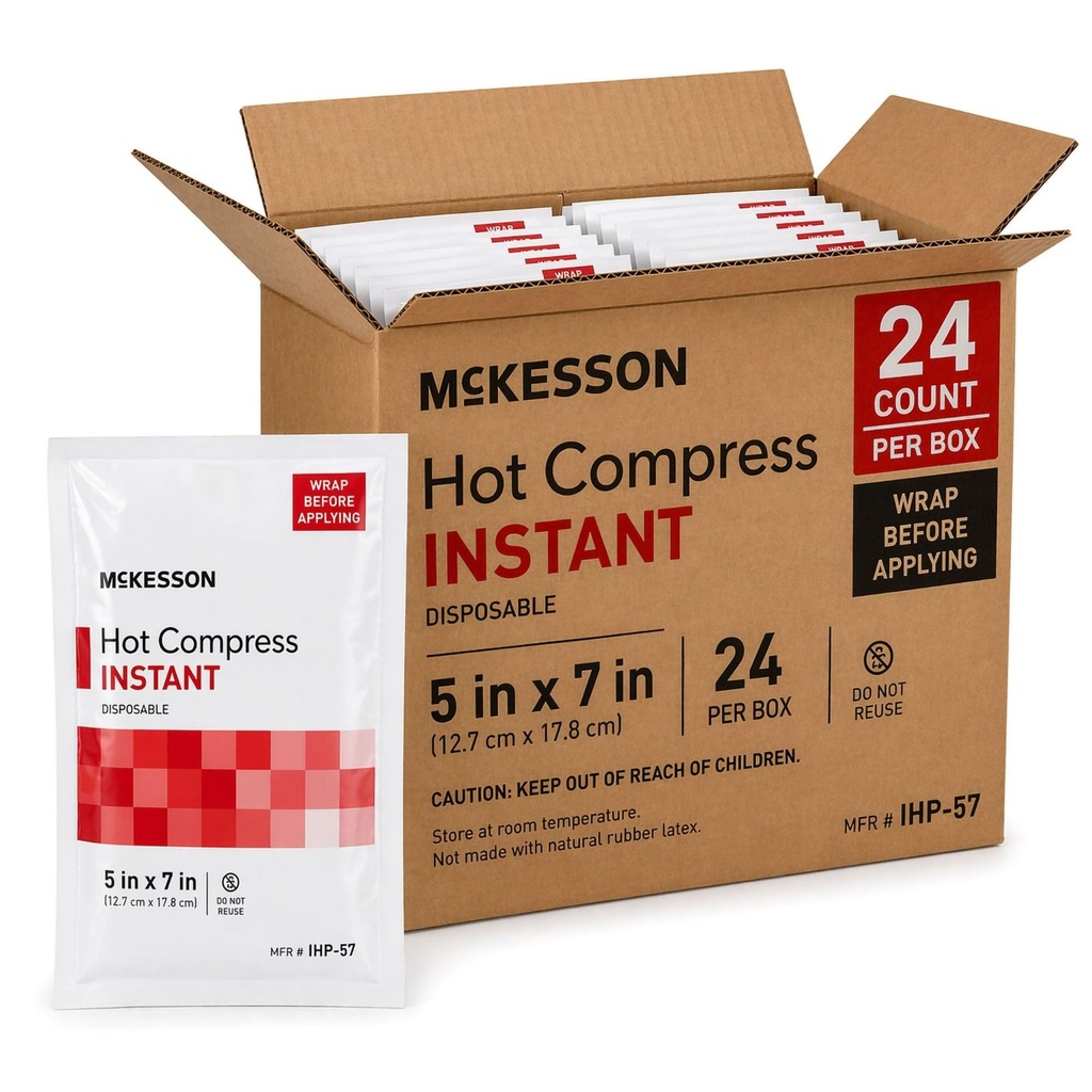 McKesson Instant Hot Packs, Instant Hot Compress, 5 x 7 in