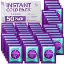 Bulk 50 Pack Instant Ice Packs for Injuries, Disposable Cold Packs
