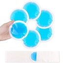 NEWGO Small Ice Packs for Injuries Reusable with Cloth Backing, 6 Packs