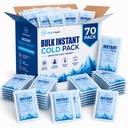 70 Pack Bulk Instant Ice Packs for Injuries Disposable First Aid Cold Packs