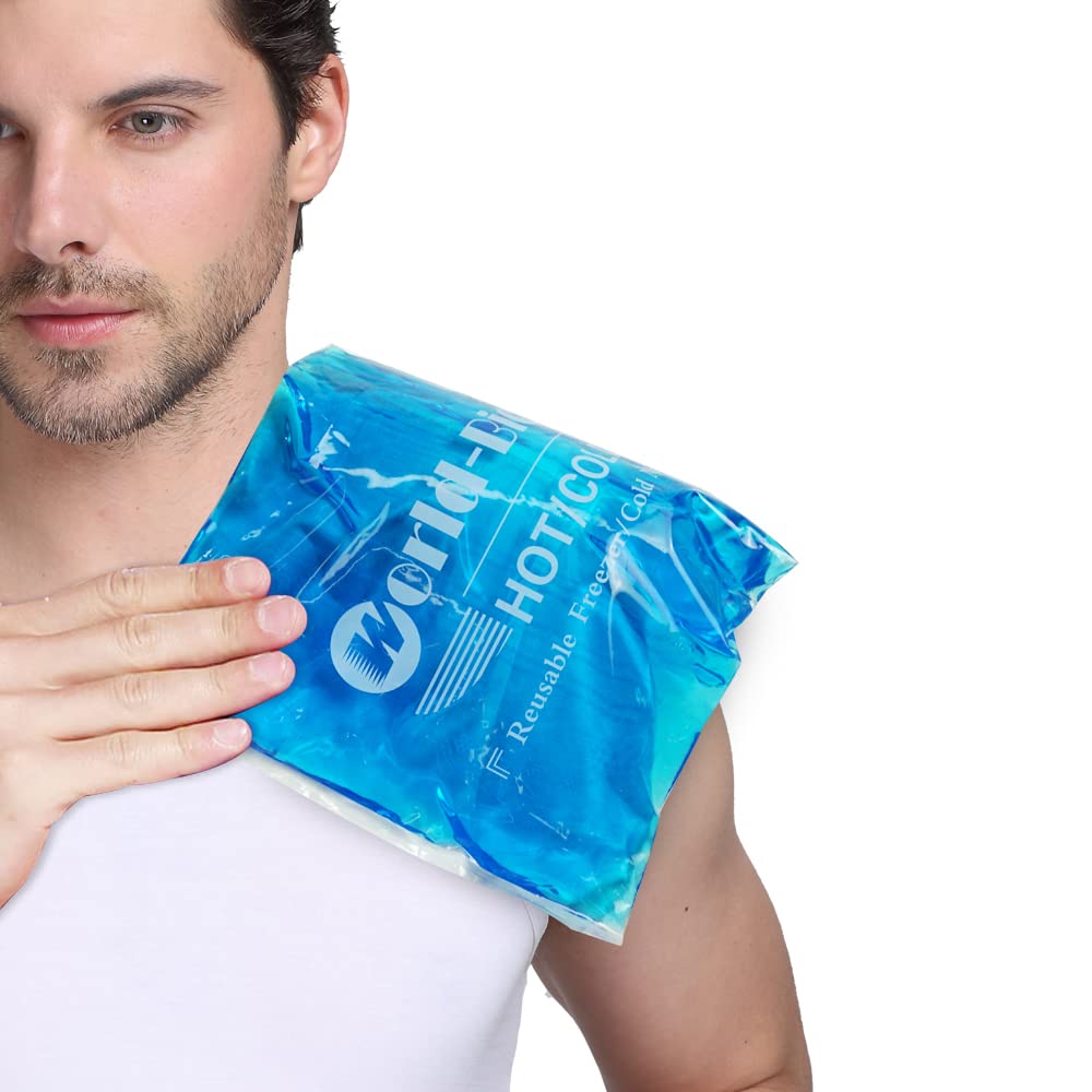Extra Large Gel Ice Pack for Injuries – Reusable Hot & Cold Compress for Back, Shoulder, Knee & Neck Pain Relief, Long-Lasting Cold, Flexible Therapy Pack, Post-Surgery Recovery, 12.4" x 8.3"