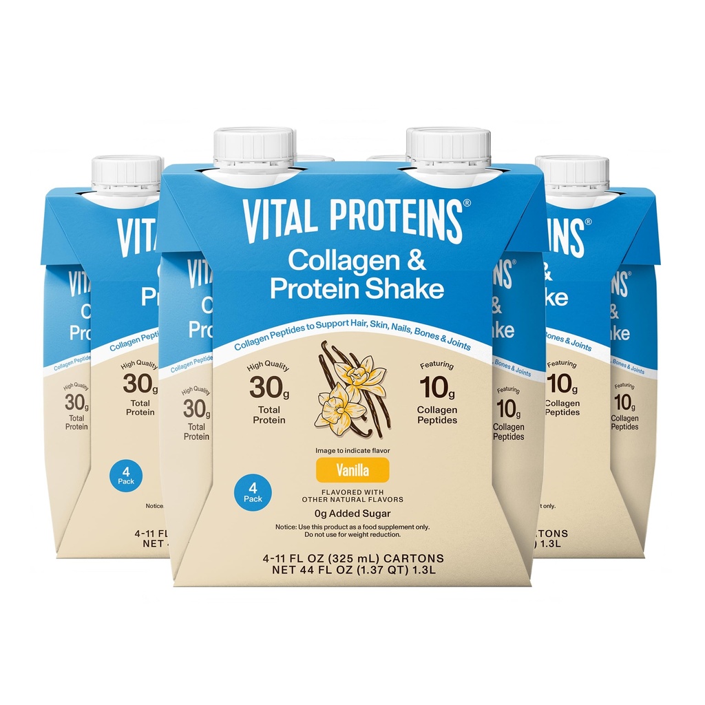 Vital Proteins Vanilla Collagen & Protein Shake, 12 Count