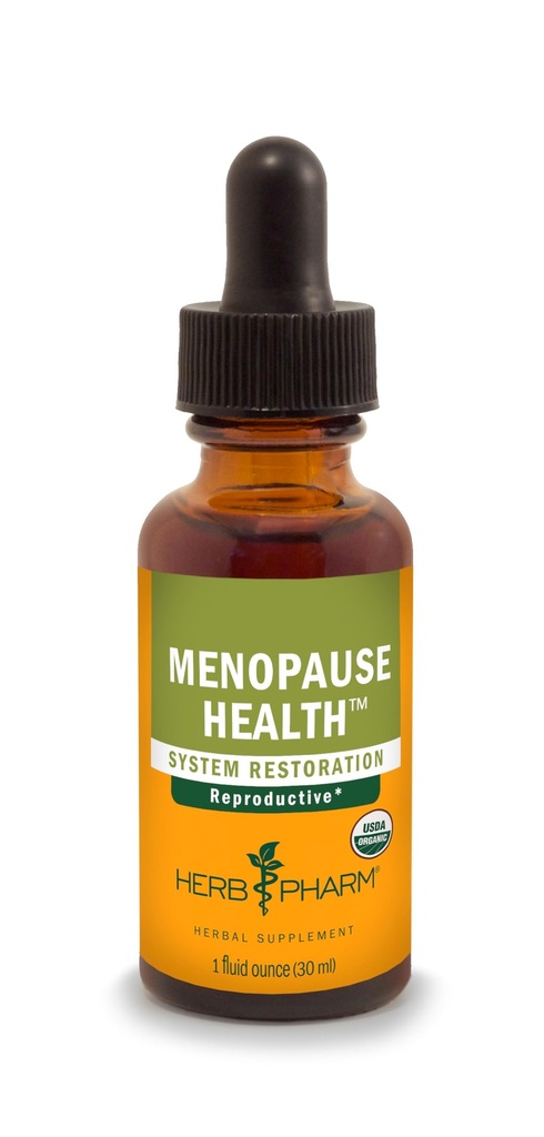 Herb Pharm Menopause Health: Women’s Supplement, Vitex Chaste Tree Berry & Black Cohosh Tincture for Women, Supports the Reproductive System, Vegan, Gluten-Free, Herbal Female Health Supplement, 1 Oz