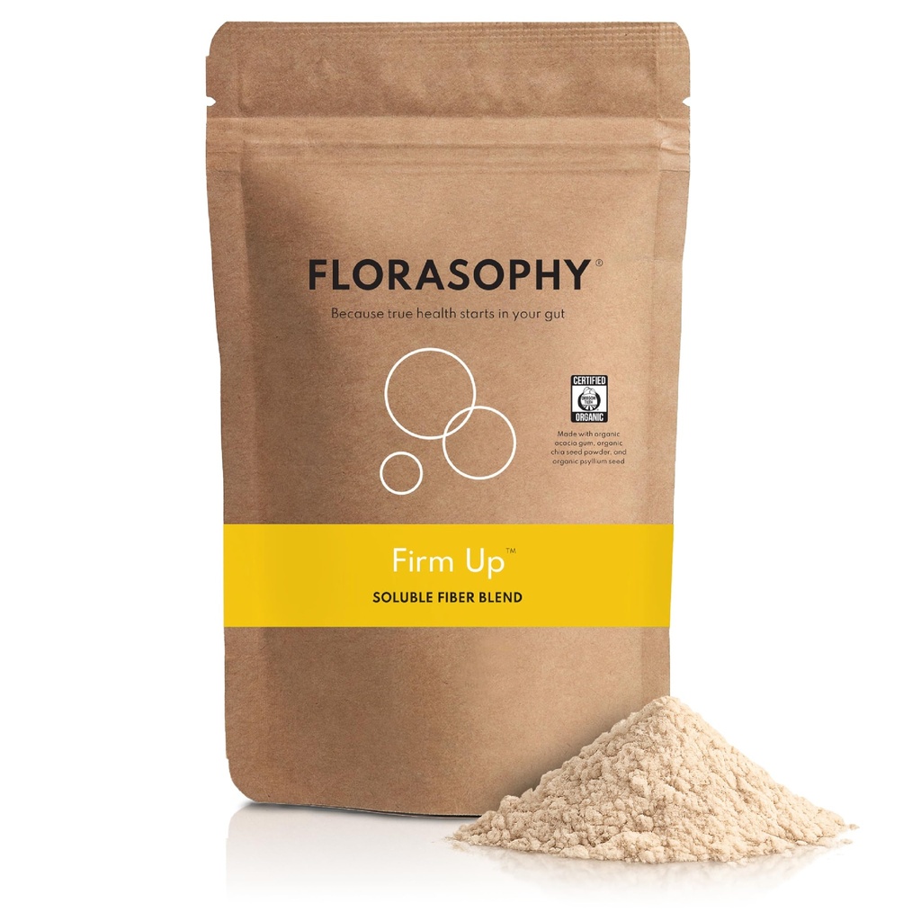 Firm Up Organic Soluble Fiber Supplement for Digestive Gut Health, Diarrhea Control & IBS Relief, Gluten Free Vegan Prebiotic Powder, One Month Supply