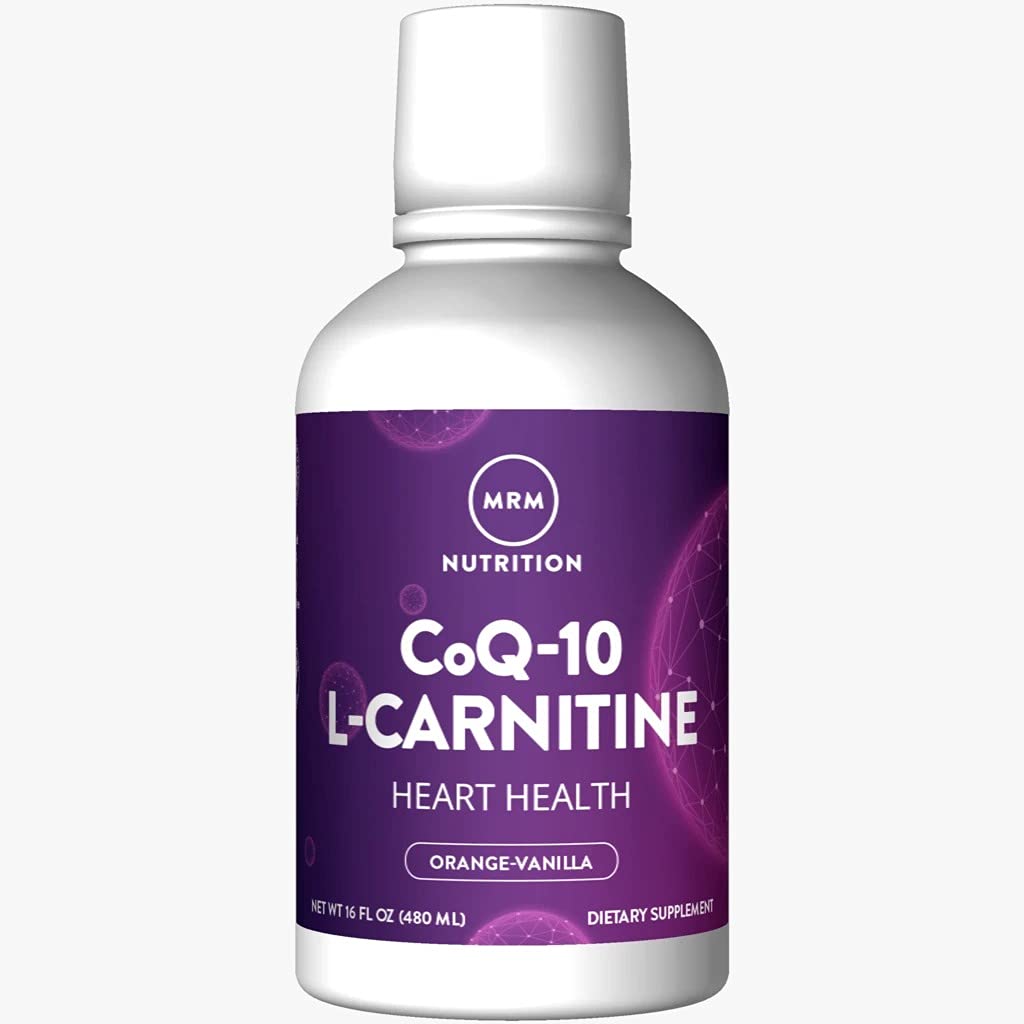 MRM Nutrition CoQ-10 L-Carnitine Liquid - Orange-Vanilla Flavored Energy and Antioxidant Formula, Naturally Derived CoQ10 and L-Carnitine for Cellular and Heart Health, for Women & Men - 32 Servings