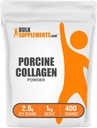 BulkSupplements.com Porcine Collagen Powder - Hydrolyzed Collagen Supplement, for Hair, Skin, & Nails - Unflavored & Gluten Free, 2.5g per Serving, 1kg (2.2 lbs) (Pack of 1)