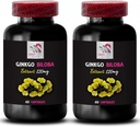 Ginkgo biloba natural - GINKGO BILOBA EXTRACT - Herbal antioxidant product, Botanical extract powder, Ginkgo biloba extract, Antioxidant plant extract, Daily supplement benefits 2 Bottles 120 Capsules