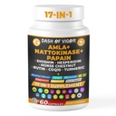 Dash of Vigor Amla Extract, Nattokinase, Papain, Diosmin, Hesperidin, Butchers Broom, Horse Chestnut, CoQ10, Turmeric, Vitamin C and Rutin - 60 Capsules