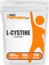 BulkSupplements.com L-Cystine Powder - L-Cystine 500mg, L-Cystine Supplement, Amino Acid Supplement - for Immune Support, Gluten Free, 500mg per Serving, 100g (3.5 oz) (Pack of 1)