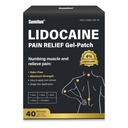 Sumifun Lidocaine Patches Maximum Strength - 30 Counts Pain Relief Patch for Back Aches Muscle Soreness Stiff Neck Joint Pain Topical Analgesic (Large, Count, 40)