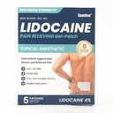 Sumifun 4% Lidocaine Patches Maximum Strength - 5 Count Pain Relief Patches for Back, Shoulder, Elbow, Knee, Muscle & Joint - Topical Analgesic Unscented