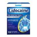 Sumifun Lidocaine Numbing Pain Patches - Maximum OTC Strength Pain Relief for Simple Backache, Muscle Sore, Joint Pain, Sprain, Strain - Fast Acting & Long Lasting 8 Hours (Large, 13 Count)