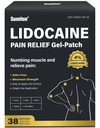 Sumifun 4% Lidocaine Pain Relief Patches - 38 Count Patches for Lower Back, Shoulder, Elbow, Knee, Muscle & Joint - Extra Strength Lidocaine