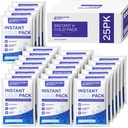 25 Pack Instant Ice Packs for Injuries, Disposable Instant Cold Pack