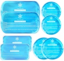 Tutmyrea Ice Packs for Injuries Reusable, 8 Pack Soft Gel Pack, Hot and Cold Compress, Ice Pack for Kids Boo Boo, Cold Packs for Injuries, Migraines, First Aid, Pain Relief, Wisdom Teeth