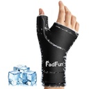 Wrist & Thumb Ice Pack Wrap- Upgraded Reusable Hot Cold Compress Hand Ice Pack for Carpal Tunnel Pain Relief, Tendonitis, Sports Injuries Swelling,Man&Woman, Size L/XL,Black