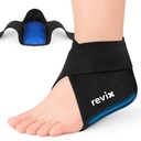 REVIX Heel Ice Pack Wrap for Plantar Fasciitis & Heel Spurs, Hot & Cold Gel