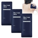Gel Ice Packs Reusable 3PCS Hot and Cold Packs for Injuries, Soft Flexible Ice Pack for Pain Relief, Swelling, Recovery, Cold Compress for Back, Knee, Shoulder, Ankle, Hip, Neck, Toothache, Sprains