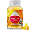 Kids Omega and DHA Gummies - Fatty Acids Omega 3 6 9 with Vitamin C for Vision - Nutritional DHA for Kids for Healthy Nervous System & Focus Support - Fish Free - 60 Count