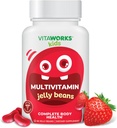 Kids Multivitamin & Minerals Jelly Beans - Tasty Natural Fruit Flavor - Vegetarian, GMO-Free, Nut Free - Dietary Supplement - Complete Body Health for Children - 60 Jellies