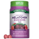 Nature'S Truth Melatonin Gummies | 1Mg | 60 Count | Vegan, Non-Gmo & Gluten Free | Cherry Pomegranate Flavor | By Natures Truth
