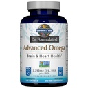 Garden of Life Dr. Formulated Advanced Omega Fish Oil, 1,290mg EPA DHA & DPA in Triglyceride Form - Omega 3 Fish Oil Supplement for Heart Health & Brain Support, Non-GMO, Citrus Flavored, 180 Softgels